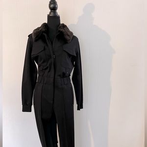 Fur Trimmed Jumpsuit